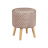 Puff CAME redondo 34x42cm cor bege