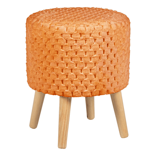 Puff CAME redondo 34x42cm cor terracota