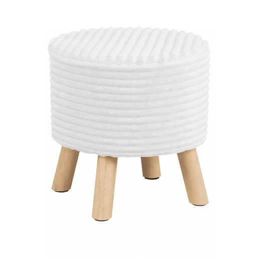 Puff LOUISE redondo 35x40cm cor branco Puff LOUISE redondo 35x40cm cor branco