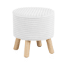 Puff LOUISE redondo 35x40cm cor branco