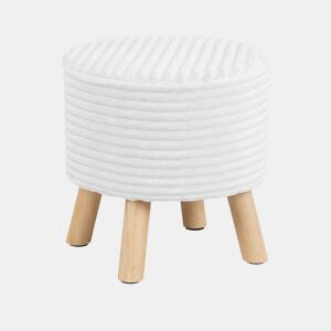 Puff LOUISE redondo 35x40cm cor branco