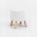 Puff LOUISE redondo 35x40cm Puff LOUISE redondo 35x40cm Blanco