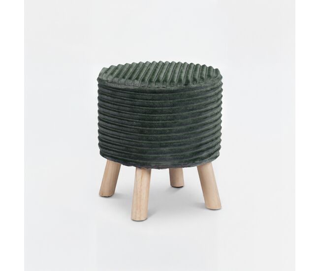 Puff louise redondo 35x40cm color verde