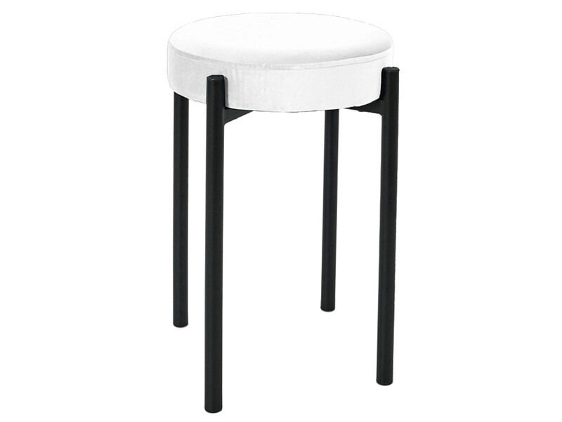 Puff taburete cairo 40x45cm color blanco