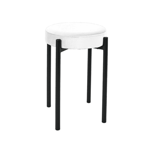 Puff com banco CAIRO 40x45cm cor branco Puff com banco CAIRO 40x45cm cor branco