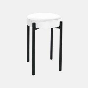 Puff com banco CAIRO 40x45cm cor branco