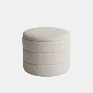 Puff redondo EVAN 45x36cm cor bege