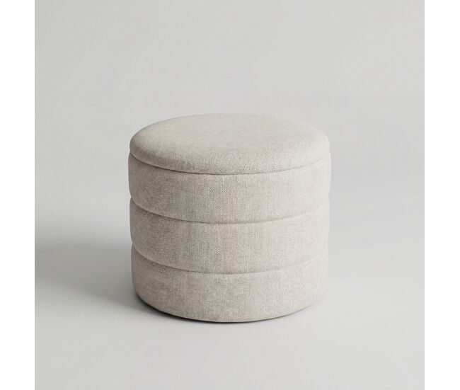Puff redondo evan 45x36cm color beige