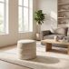 Puff redondo EVAN 45x36cm Puff redondo EVAN 45x36cm Beige