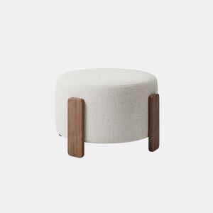 Puff redondo FALCO 50x36cm cor bege