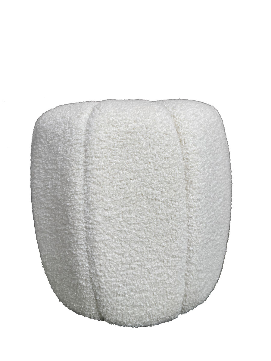Puff redondo GAEL 42x42cm color blanco