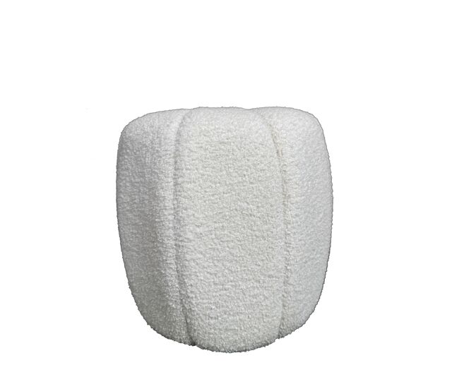 Puff redondo gael 42x42cm color blanco