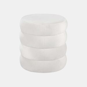 Puff redondo HUGO 40x38cm cor branco