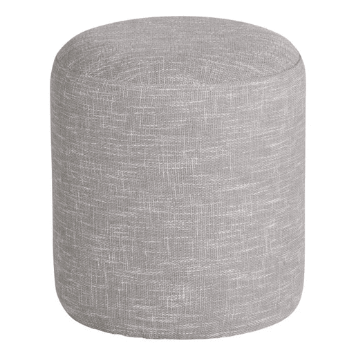 Puff redondo KATO 40x35cm cor cinza claro