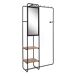 Recibidor con espejo y 2 estantes LUTON Recibidor con espejo y 2 estantes LUTON Negro/ Madera