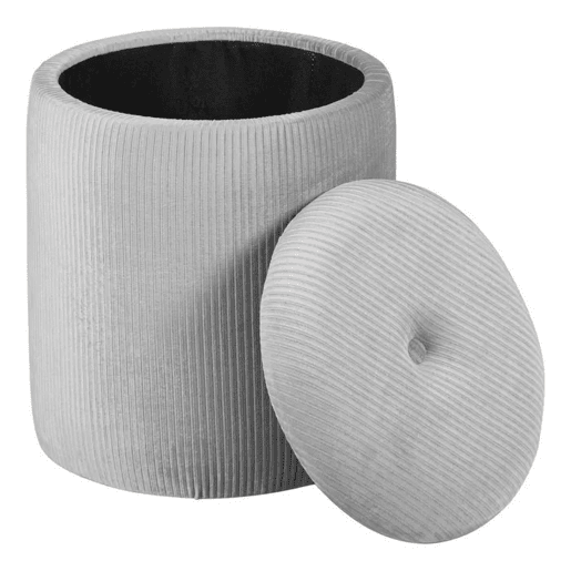 Puff redondo STYLE 40x35cm cor cinza
