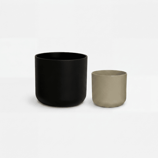 Vaso LISO 12,4cm cores sortidas preto e cinzento