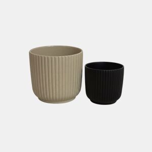 Vaso RAYAS 12,4cm cores sortidas preto e taupe
