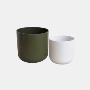 Vaso LISO 24cm cores sortidas branco e verde