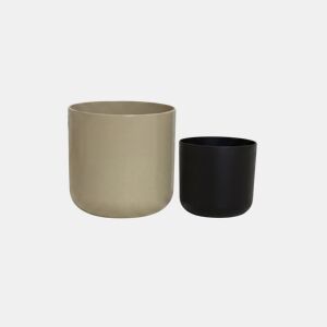 Vaso LISO 24cm cores sortidas preto e cinzento