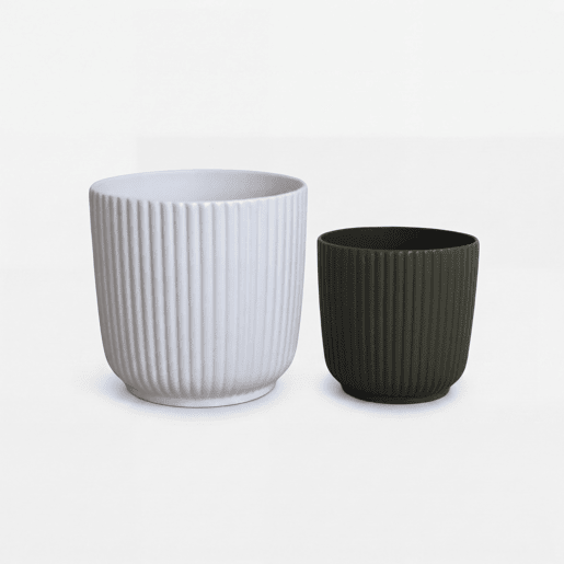Vaso RAYAS 24cm cores sortidas branco e verde
