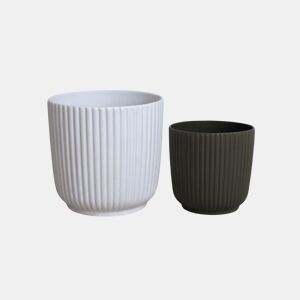 Vaso RAYAS 24cm cores sortidas branco e verde