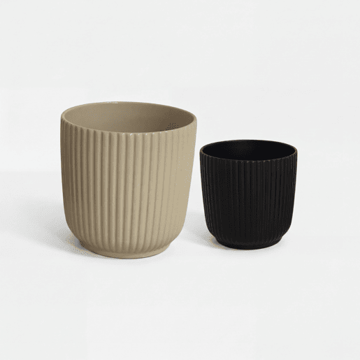 Vaso RAYAS 24cm cores sortidas preto e cinzento