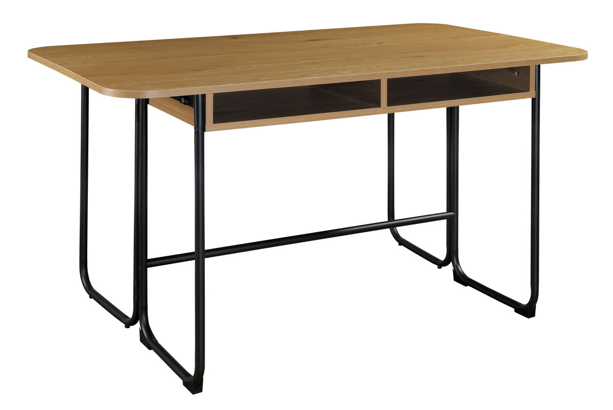 Mesa escritorio MOLY color roble y negro