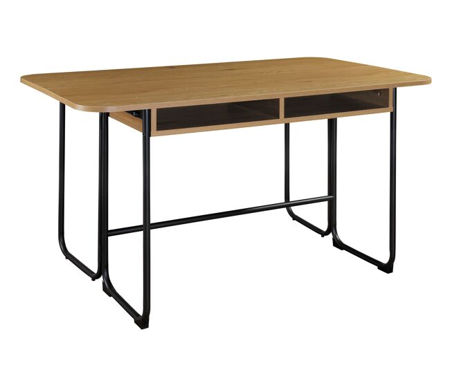 Mesa escritorio moly color roble y negro