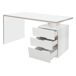 Mesa escritorio BISKIT color blanco 3 cajones Mesa escritorio BISKIT color blanco 3 cajones Blanco