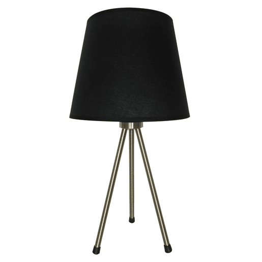 Candeeiro de mesa BLACK E27 1luz 10w 24x24x46cm