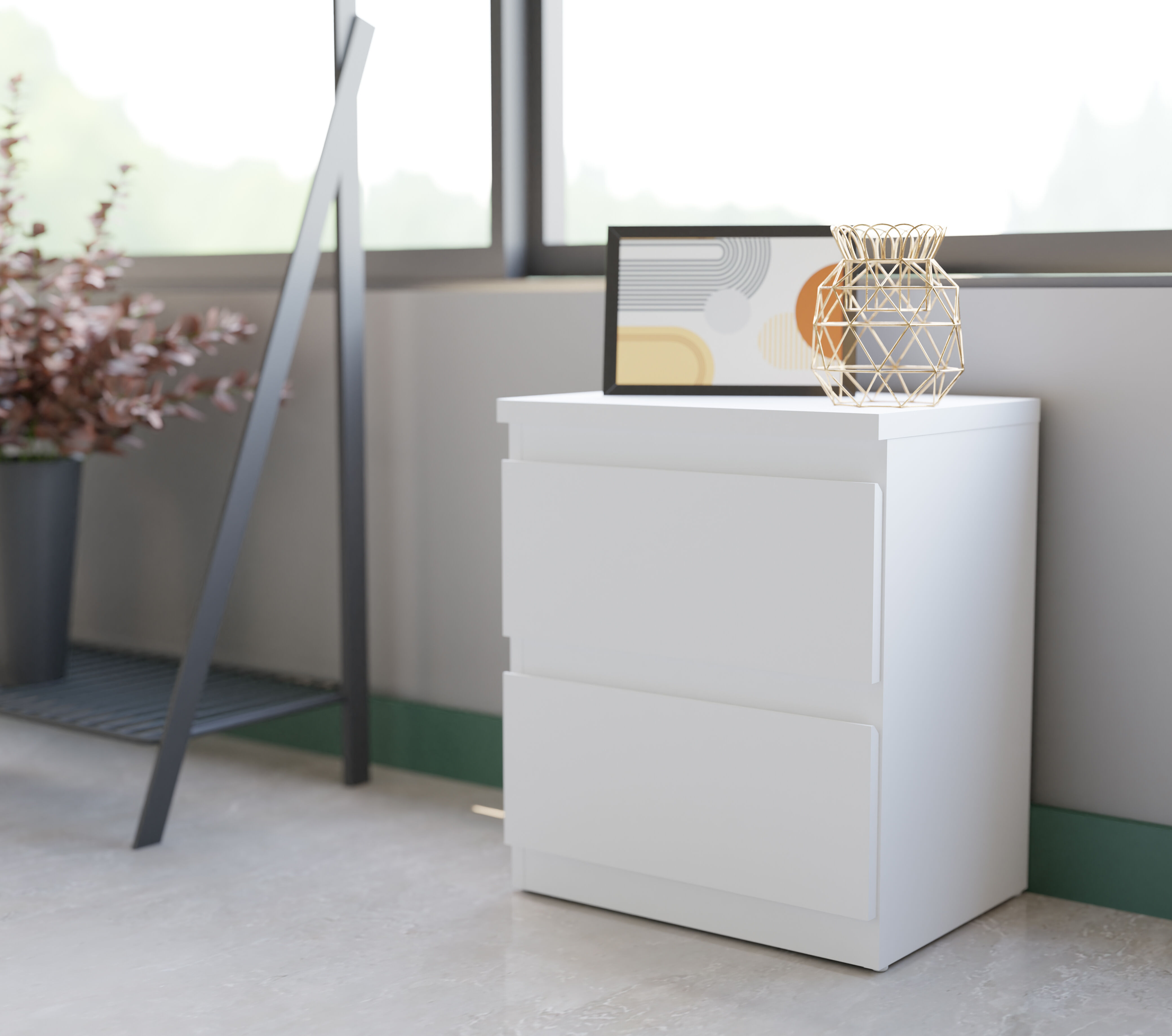 Mesita de noche 2 cajones NEVADA II