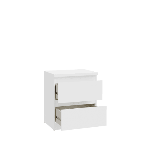 Mesa de cabeceira 2 gavetas NEVADA II branco mate