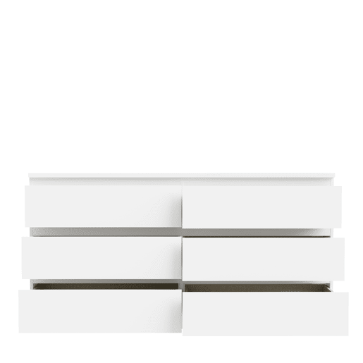 Cômoda 6 gavetas NEVADA II branco mate