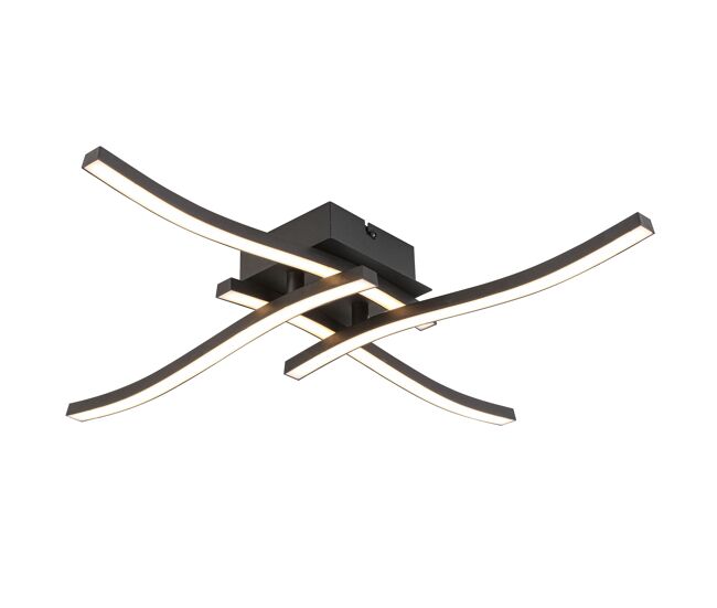 Plafón bianca led 4 luces 24w 9,5x52x52cm marca conforama - conforama