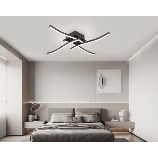 Plafon BIANCA led 4 luzes 24W 9,5x52x52cm marca CONFORAMA