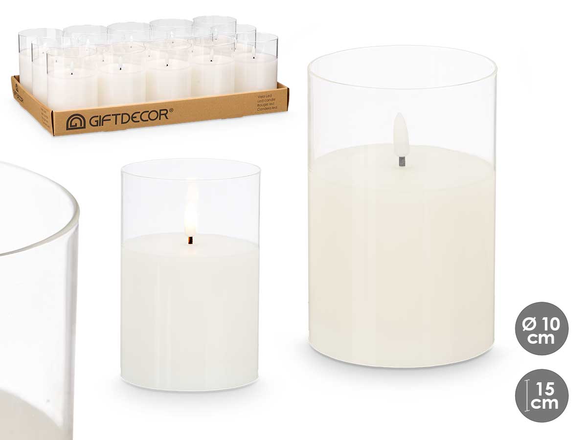 Vela decorativa de CRISTAL Led 10cm marca CONFORAMA