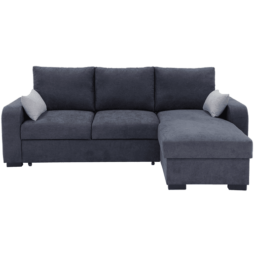 Chaise longue com cama BROADWAY reversível 3 lugares cinza escuro