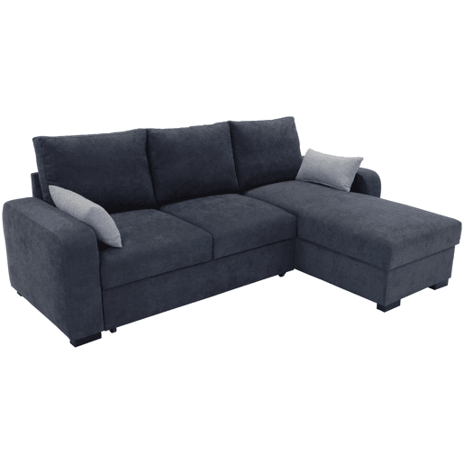 Chaise longue com cama BROADWAY reversível 3 lugares cinza escuro