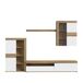 Compacto tv 279,9cm roble y blanco MELIDES Compacto tv 279,9cm roble y blanco MELIDES Blanco/ Madera