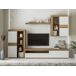 Compacto tv 279,9cm roble y blanco MELIDES Compacto tv 279,9cm roble y blanco MELIDES Blanco/ Madera