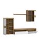 Compacto tv 279,9cm roble y blanco MELIDES Compacto tv 279,9cm roble y blanco MELIDES Blanco/ Madera