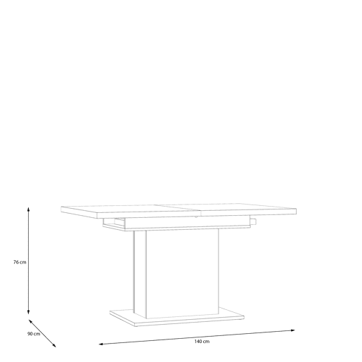 Mesa de jantar extensível carvalho VERONA