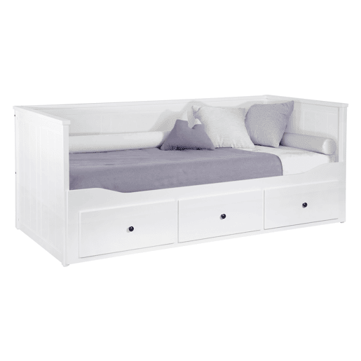 Cama nido UPPSALA dede 80cm a 160x200cm branca