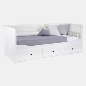 Cama nido UPPSALA dede 80cm a 160x200cm branca