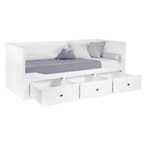 Cama nido UPPSALA dede 80cm a 160x200cm branca