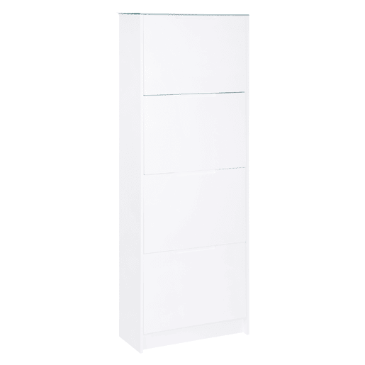 Sapateira FOUR 4 tampos cor branco