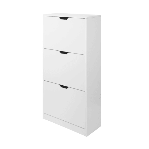 Sapateira SHINING 3 tampos cor branco