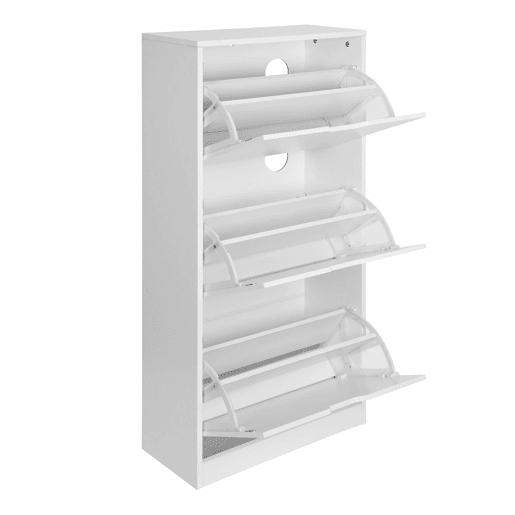 Sapateira SHINING 3 tampos cor branco