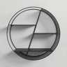Estante ASPEND BLACK 60x60x15cm marca ECOANYA